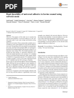 Bond Durability of Universal Adhesive To Bovine Enamel Using Self-Etch Mode