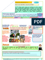 Material de Trabajo - 2° Grado - Cuidado de Mi Salud Física Como Don de Dios