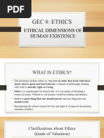 GEC 8 - Chapter 1 Ethical Dimension of Human Existence