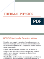 Thermal Physics Brownian Motion and Absolute Zero