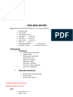 NOTES Acids and Bases Class X