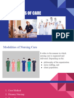 Modalities of Care