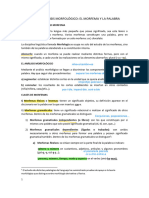 Tema 1. El Morfema y El Análisis Morfológico