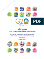 G20 Energy Transitions Ministers' Meeting Outcome Document and Chair's Summary