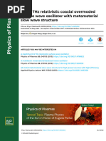 A 0.14 THZ Relativistic Coaxial Overmoded Surface Wave Oscillator With Metamaterial Slow Wave Structure