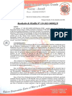 Resolucion de Alcaldia #119 Aprobar Expediente Tecnico Del Proyecto de Electriccion de Cullash