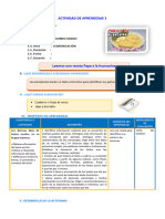 D1 A1 SESION COM. Leemos Una Receta Papa A La Huancaína