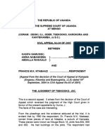 Kasifa Namusisi and Ors Vs Francis M.K Ntabaazi - Supreme Court Civil Appeal No.4 of 2005