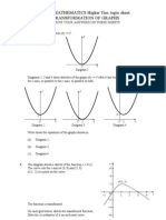 Topic Sheet - Higher Tier Transformation of Graphs