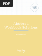 Workbook Simple+equations Solutions