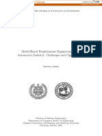 Model-Based Requirements Engineering in The Automotive Industry - Challenges and Opportunities