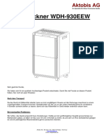 Bedienungsanleitung Bautrockner WDH-930EEW - Deutsch