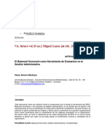 El Balanced Scorecard Como Herramienta de Evaluación en La Gestión Administrativa