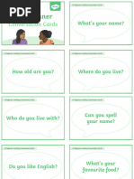 ESL CEFR Levelling Conversation Cards