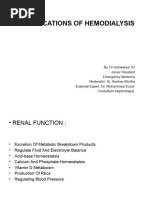 Plications of Hemodialysis