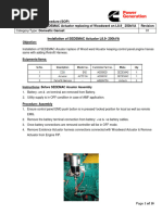 SOP Installation of L 9 250KVA SEDEMAC Acuator