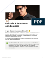 Unidade 3 Estruturas Condicionais