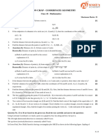 Test On Coordinate Geometry