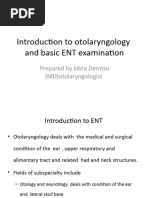 Introduction To Ent and Basic ENT Examination