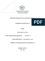 Estructura Del Informe Final de Practicas Estudiantiles