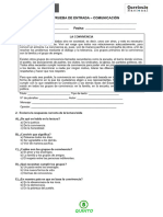 Pruebas de Entrada - 5º - Comunicación