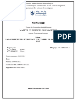 La Logistique Des Terminaux Portuaires de Conteneurs