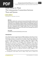 Om Norms To Trust - The Luhmannian Connections Between Trust and System