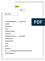 Opsc Aso Test Series: Topic:-English Set-6 Full Marks:-40 Time:-1Hour SET:-A