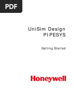 UniSim Design PIPESYS Getting Started