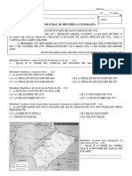 Avaliação História e Geografia