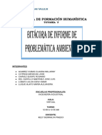 Bitácora de Estudio de Problemática - Tutoría V