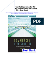 Commercial Refrigeration For Air Conditioning Technicians 3rd Edition Wirz Test Bank