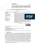 Implementation of A Community of Inquiry in Teaching English As A Foreign Language in Secondary Schools: A Literature Review