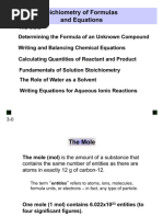 A Stoichiometry (Ch1