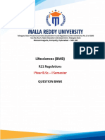 BSC Life Science Question Bank I Sem