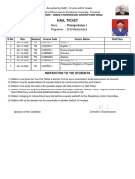 Hall Ticket: Sawyerpuram - 628251 Thoothukudi District Tamil Nadu