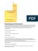 Psychology and Achievement