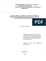 Universidade Federal de Santa Catarina Centro Tecnológico Curso de Graduação em Engenharia Sanitária E Ambiental