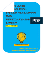 Modul Ajar Matematika: Sistem Persamaan DAN Pertidaksamaan Linear