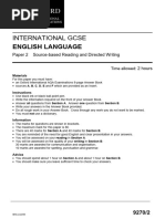 9270 2 Question Paper 2 International Gcse English Language Jun22