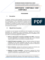 Programme de Formation Cerfiante Chef Comptable