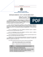 IN 16-2017 CNAE Por Grau de Risco para Licencimento Sanitário