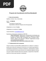 Proyecto de Coordinación Del Área Estudiantil