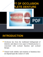 Concept of Occlusion in Complete Denture