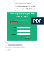 Membuat Form Register Dengan PHP Mysqli