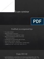 Exam Seminar