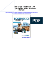 Economics Today The Macro 17th Edition Roger Leroy Miller Solutions Manual