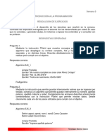 Semana 5 Introducción A La Programación Resolución de Ejercicios