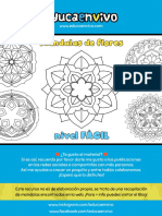 Mandalas Flores Nivel Fácil L