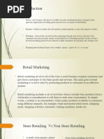 Unit 1 Role of Marketing in Retail